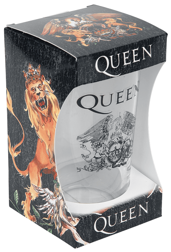 Queen Bierglas - Crest - voor Geen - transparant