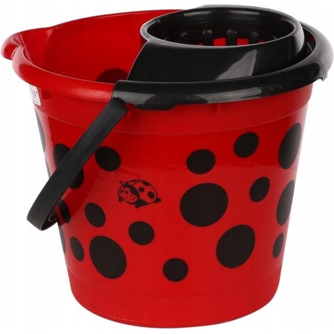 Seau à vadrouille avec essoreur 10L Rouge Biedronka