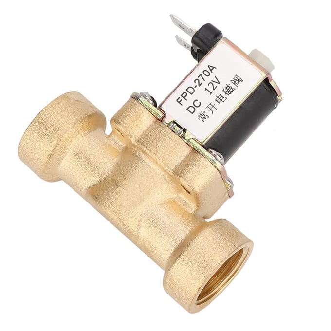 G1 2 Binnendraad Normaal Open Messing Solenoïde Elektromagnetische Klep (DC12V)