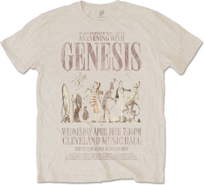 Genesis - An Evening With Heren T-shirt - S - Creme