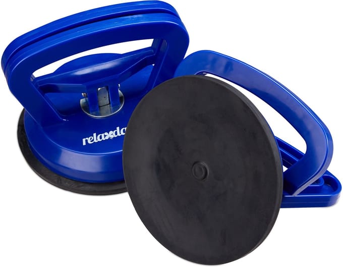 glasdrager - set van 2 - Ø 12 cm - tot 45 kg - tegel zuignap