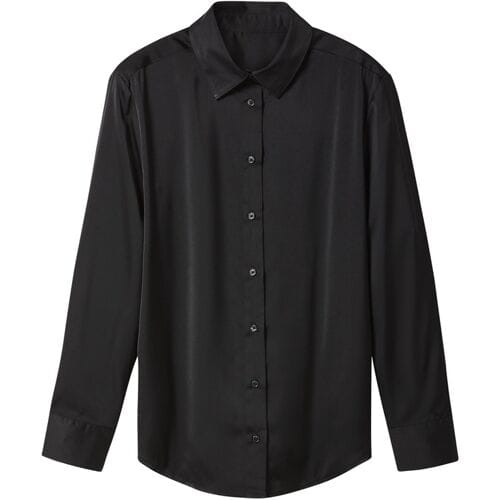 ESMARA Satijnen dames blouse (Zwart, 42)
