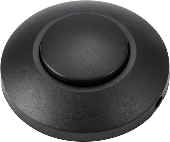 Push Foot Dimmer Trailing Edge LED 0-100W Black