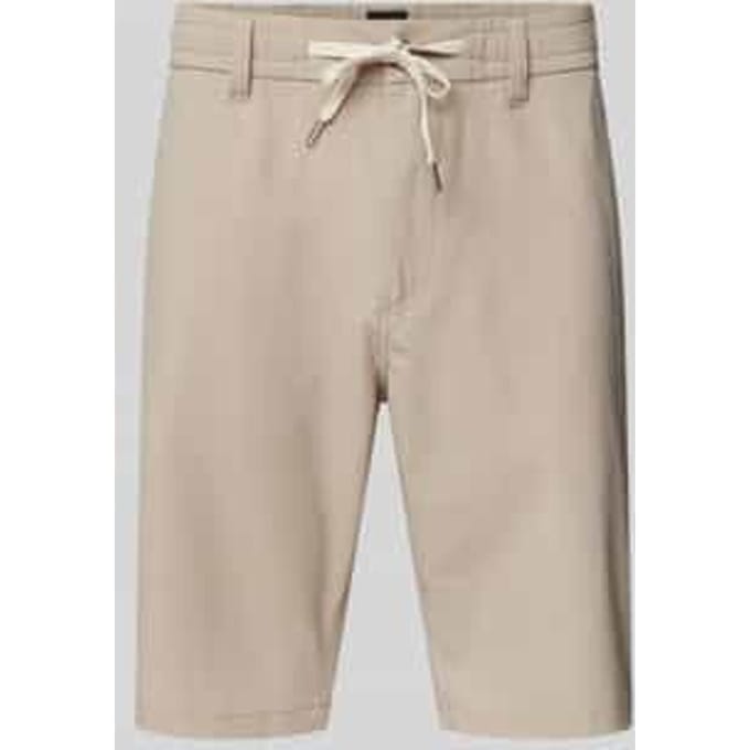 Tapered fit korte chino met structuurmotief