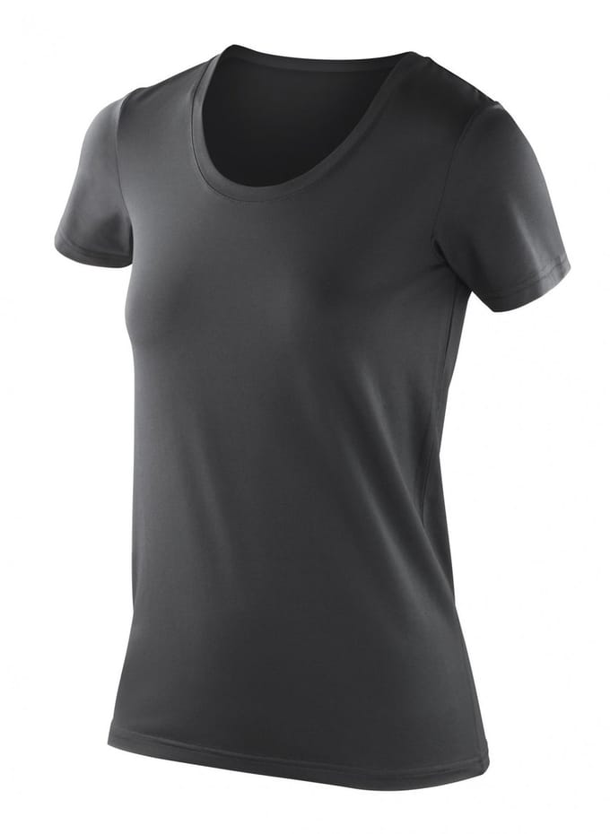 Spiro Dames/dames Softex Super Soft Stretch T-Shirt (Zwart)