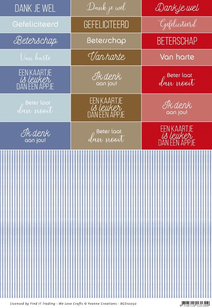 Yvonne Creations - Ocean Days – Backgroundsheets 10 stuks