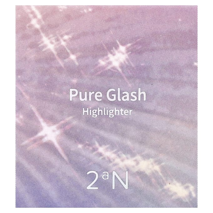 2aN Pure Glass Highlighter, PK02 Pink Bell, 2,7 g white