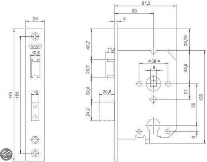 Veiligheidsslot PC - DIN Links