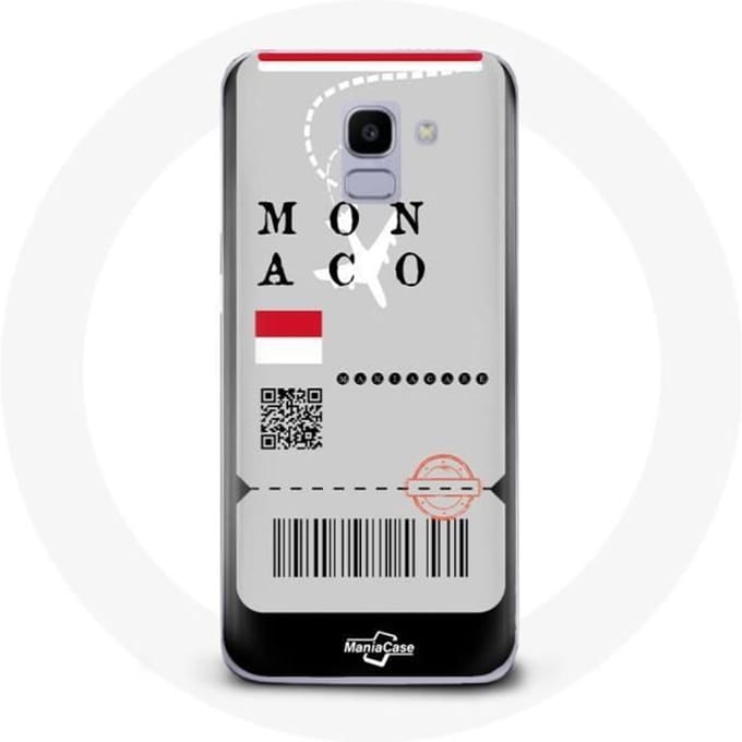 Coque pour Samsung Galaxy A6 2018 Billet d'avion Monaco