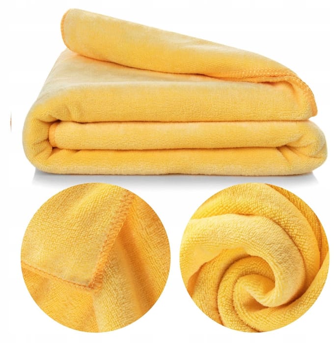 Sneldrogende Microvezel Handdoek 30x30cm Geel 380 g/m2