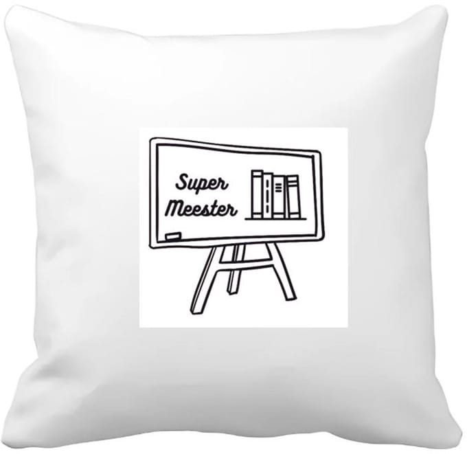Akyol - super meester Kussen hoes - Meester - meester - leraar - 40 bij 40 cm