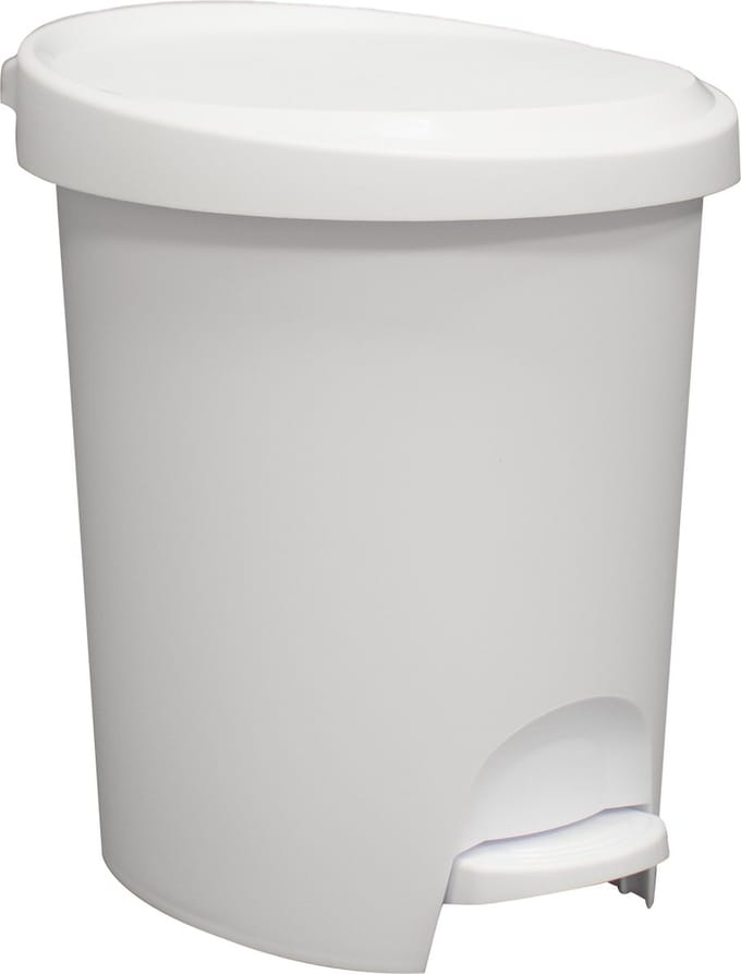 Power Tower Stepy bin pedaalemmer 6 liter met binnenemmer wit