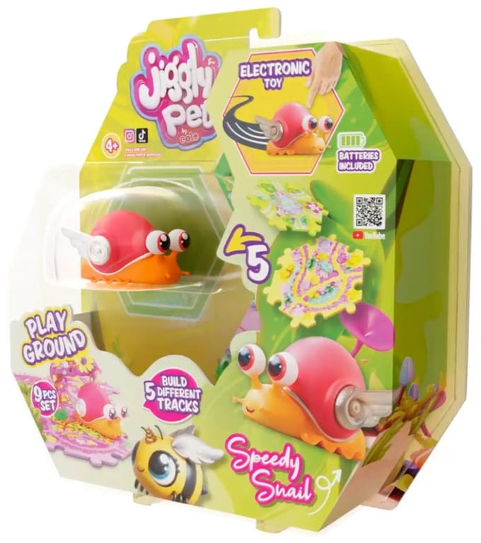 Jiggly Pets Oranje robot Slak - Speelgoed - Educatief - vanaf 4 jaar