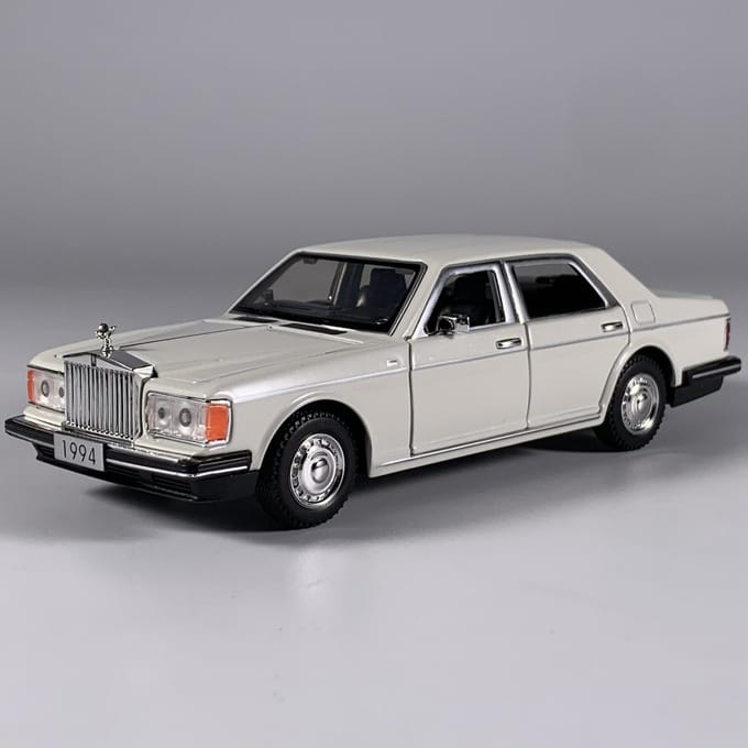 1:32 1994 Rolls Royce Silver Spur Limousine Legering Metaal Diecast Modelauto Geluid En Licht Pull Back Collectie Hobby Decoraties