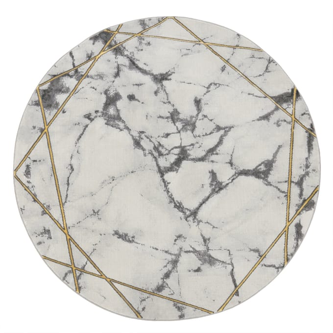 Tapijt Krevor geel 160 cm rond
