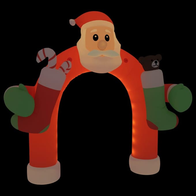 vidaXL - Kerstboog - opblaasbaar - met - LED's - 320 - cm