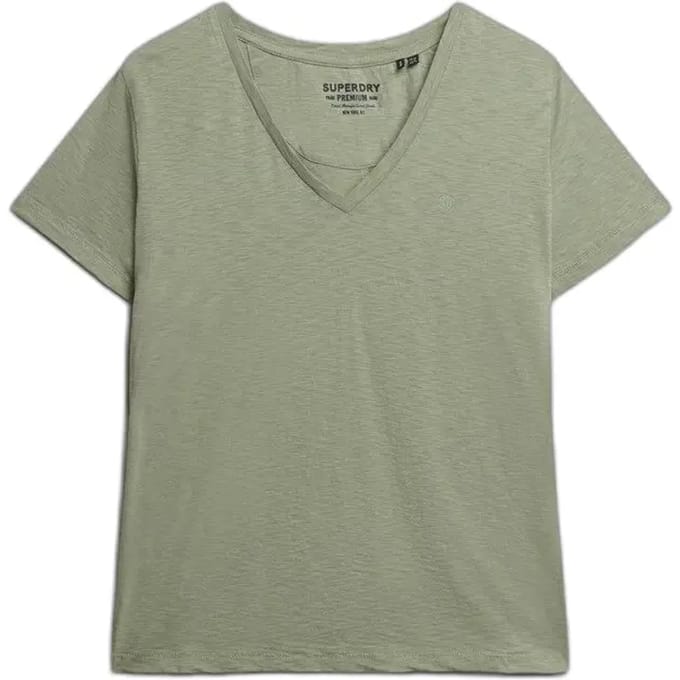 Superdry - Studios Slub T-shirt met Borduursel - Dames - T-shirts