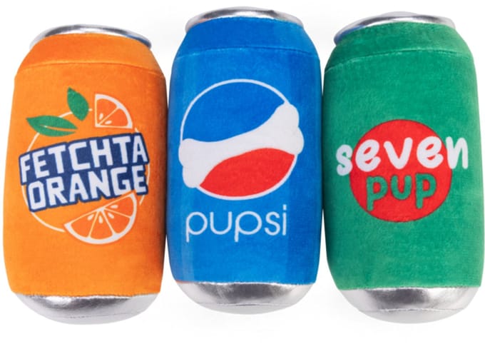 Beeztees Soda - Hondenspeelgoed - Pluche - Assorti - 15x15x7 cm