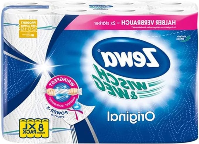 Keukenrol - Huishoudrollen Papier - Snel Opruimen - Power-X Structuur - 8 Rollen - Wit