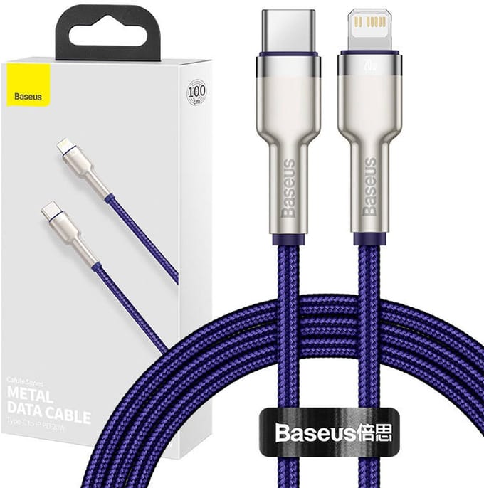 Baseus Usb-C-Kabel Voor Lightning Cafule Pd 20W Voor Iphone 11 12 13 14 1M 20W