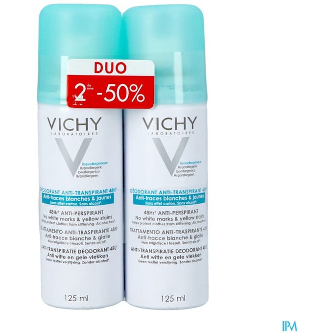 Vichy Deo Anti-trace Aerosol 48u Duo 2x125ml