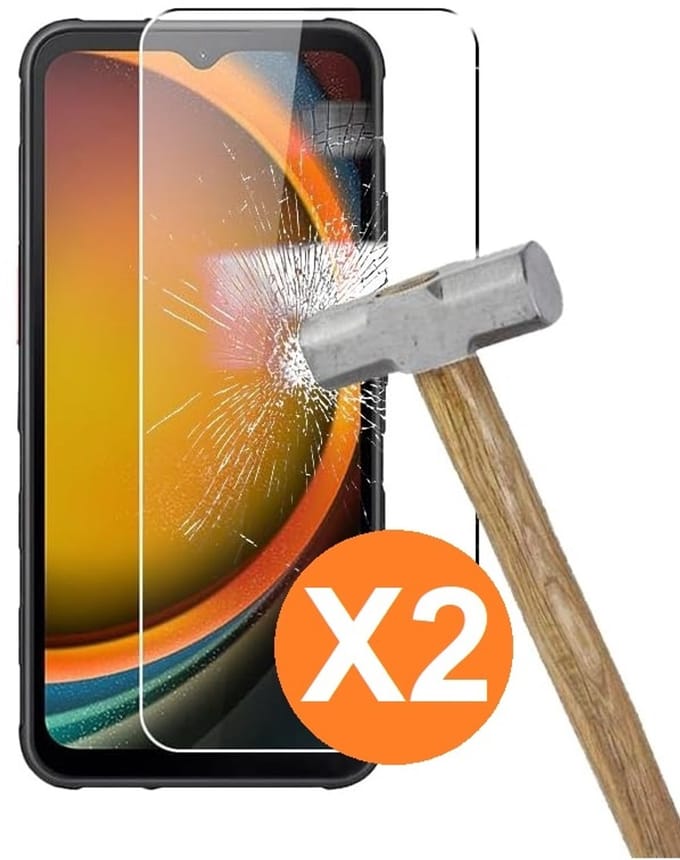 Screenprotector geschikt voor Samsung Xcover 7 - gehard Glas Tempered Glass - 2 Stuks