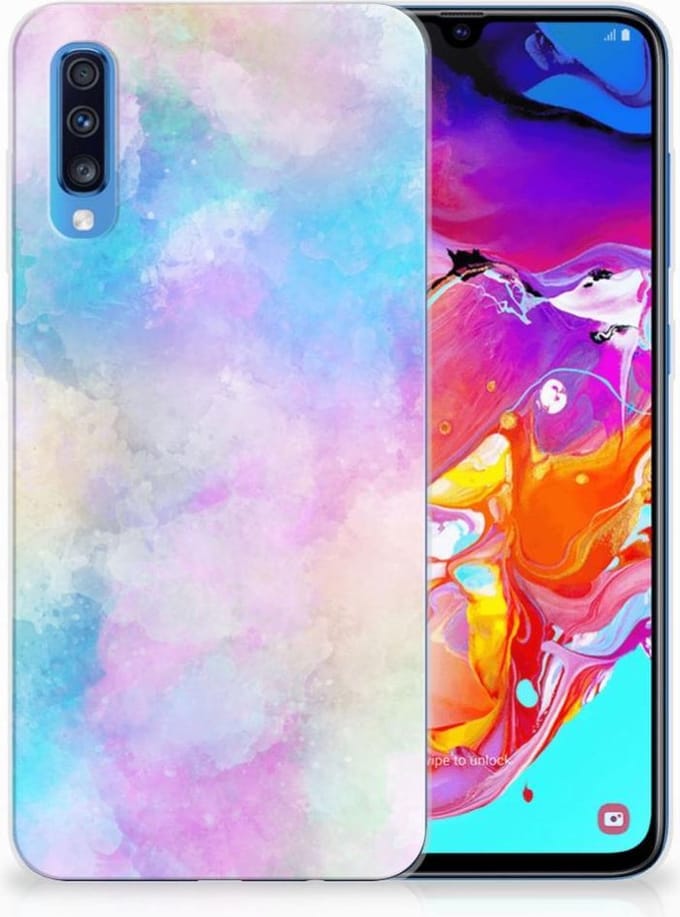 Hoesje maken Samsung Galaxy A70 Watercolor Light