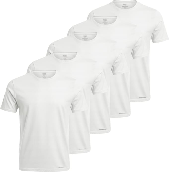 Scotch & Soda - Heren Tee SS 5-Pack T-shirts - Wit - Maat M