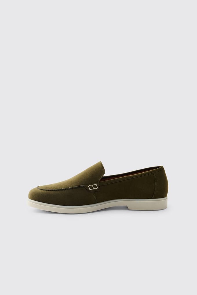 Instapper Van Imitatiesuède | Olive | Size 42