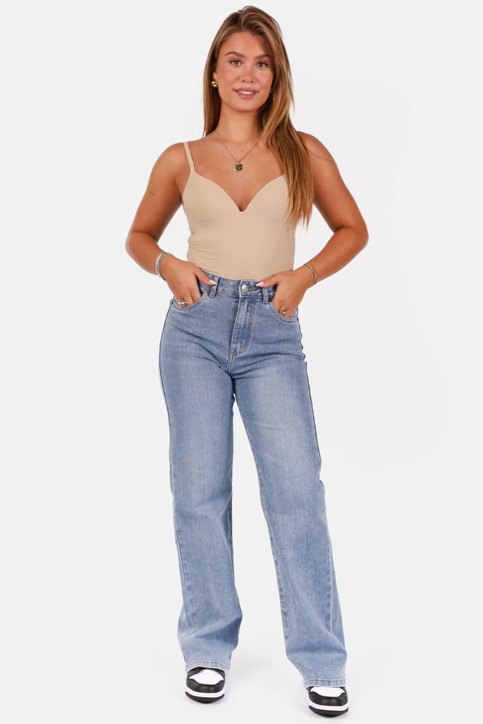 Getdrezzed Top - Maat: S - Top met voorgevormde cups beige