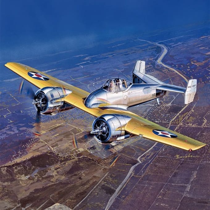 Academy Modelbouwpakket Ruimtevaart - 12363 Grumman XF5F-1 Skyrocket - Amerikaans Propellervliegtuig Plastic - 1:48 - Modelbouw