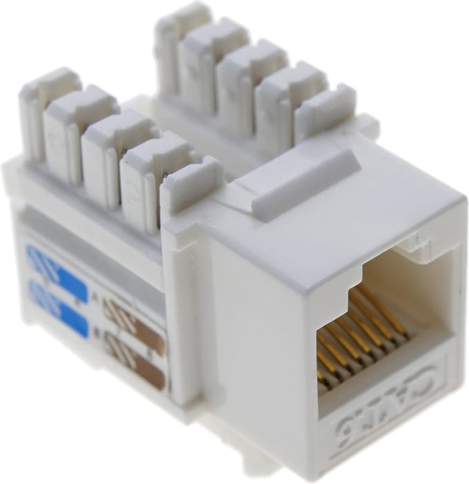 BeMatik - KeyStone RJ45 vrouwelijk naar TB110 Cat.6 UTP