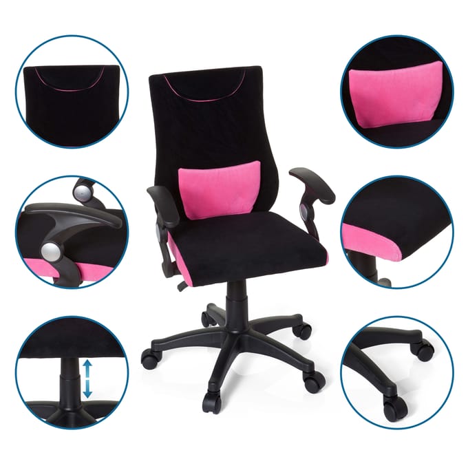 KIDDY PRO AL - Kinder bureaustoel Zwart / Pink