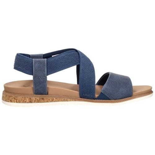 Skechers Bobs Desert Kiss Low Sandalen Plat - blauw - Maat 36