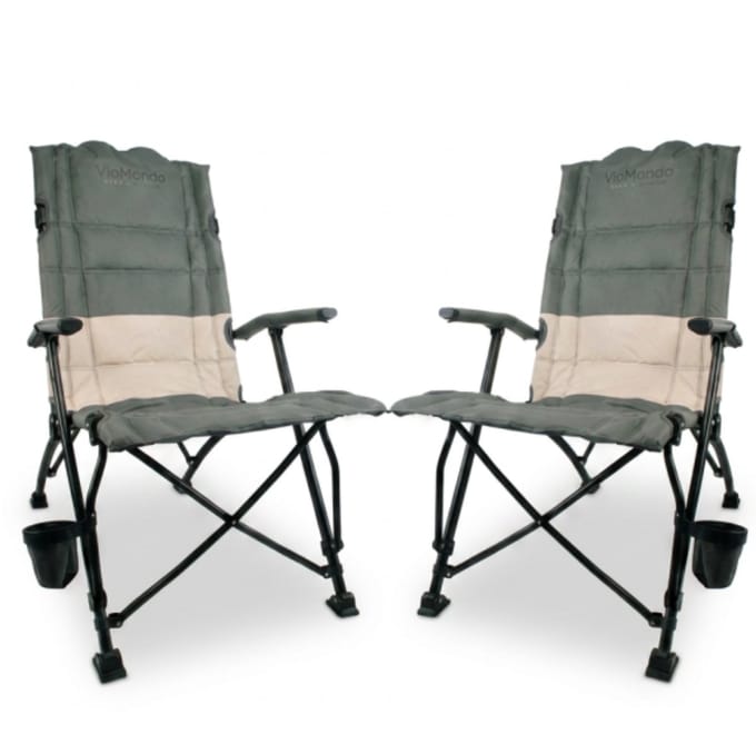 Set 2x ViaMondo Premium Vouwstoel Cremeverde Alto