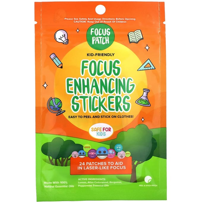 NATPAT, Focus patch, concentration improvement sticker, 24 patches