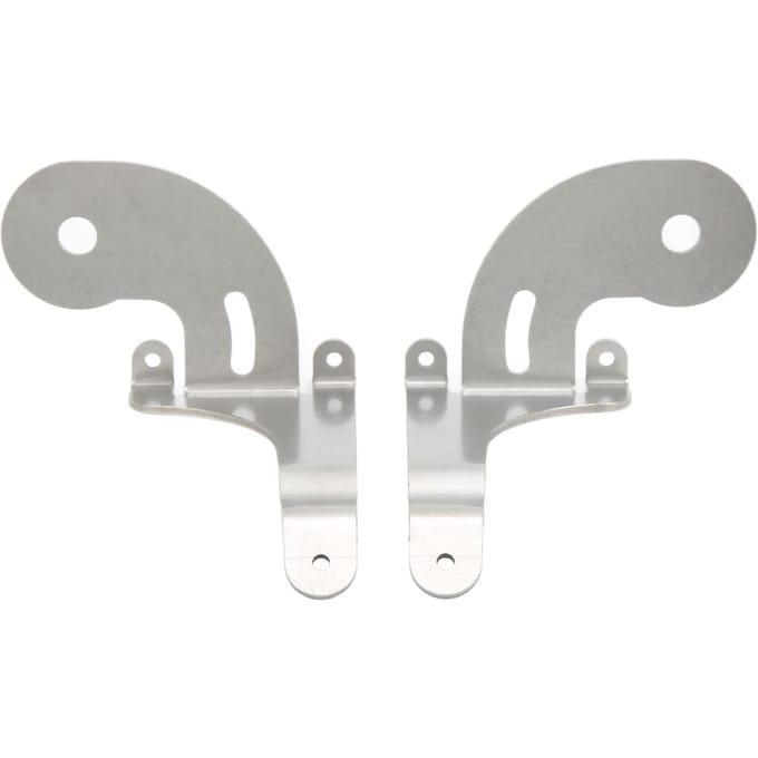 Support de montage de projecteur gauche droite en acier inoxydable chromé, remplacement pour Mini R50 R52 R53 2 pièces white