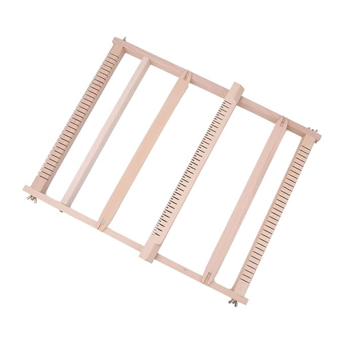 DIY Houten Handweefmachine Tapijt Weefgetouw Kinderweefspeelgoed beige