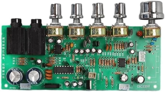Audio Versterker Module - Mixer Bord - Muziek Effecten - Geïntegreerde Echo Chip - AC12-15V - Groen