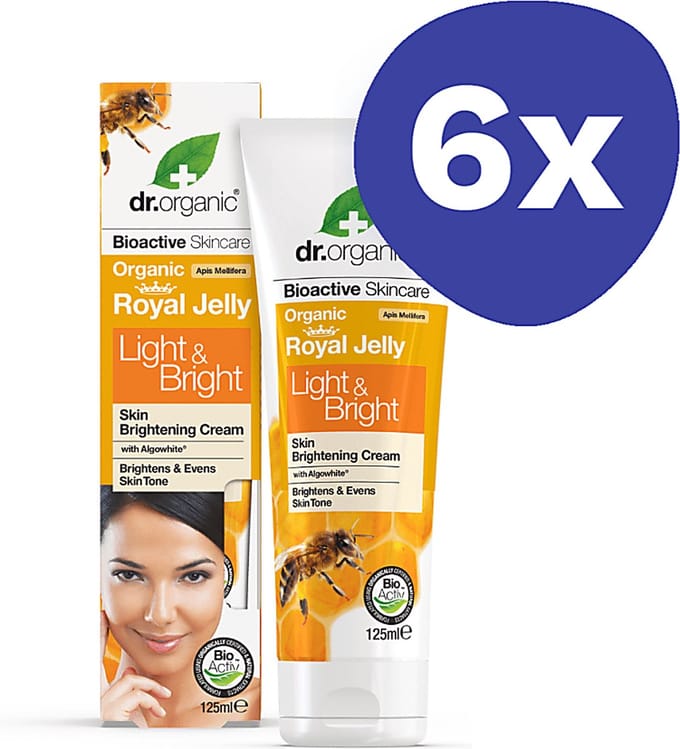 Dr Organic Royal Jelly Light & Bright Creme (6x 125ml)