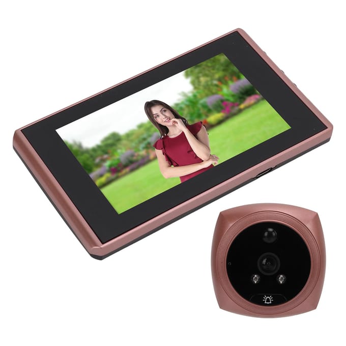 4.5in Digitale Deurkijker Smart Nachtzicht Bewegingsdetectie Anti-Diefstal Kijkgaatje Camera voor Thuis wit