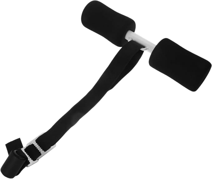 Sit-ups Hulpmiddel - Buikspier Trainer - Thuis Trainen - Verstelbare Grip - 30.50x30.50x7.00CM - Zwart