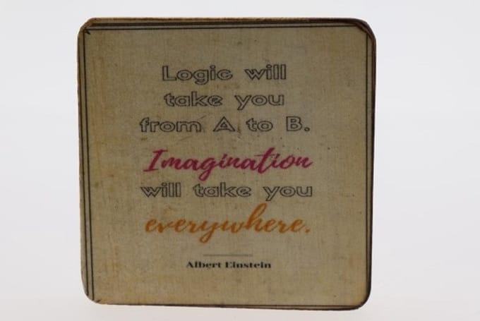 Quote magneet 6x6 cm Logic will take you