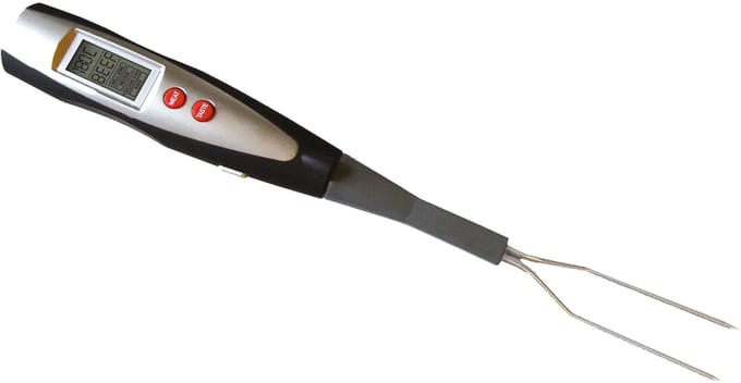 Cuisinart Digitale Vleesthermometer - Programmeerbare Vork Thermometer - BBQ Thermometer met LED verlichting - Keukenthermometer met Timer