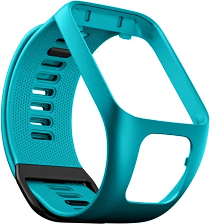 Siliconen bandje - geschikt voor TomTom Runner 2 / Runner 3 / Spark 2 / Spark 3 - groenblauw