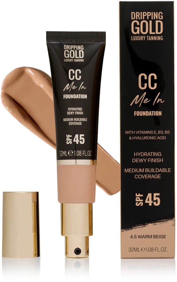 Dripping Gold | CC Me In Foundation 045 Warm Beige - 32ml - SPF45 - Vegan