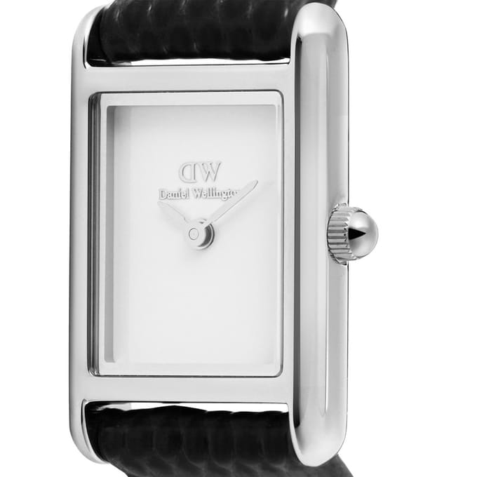 Daniel Wellington DW Watch Bound Mini Black Lizard Silver 17x25,9mm