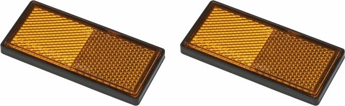 ProPlus Zelfklevende reflectoren - rechthoekig - oranje - 85 x 39 mm - set van 2
