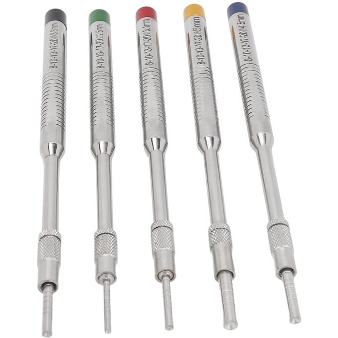 5 pièces d'instruments d'ostéotome pour implants dentaires en acier inoxydable pour élévation des sinus maxillaires white