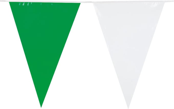 Boland - PE vlaggenlijn wit/groen - Geen thema - Feestversiering